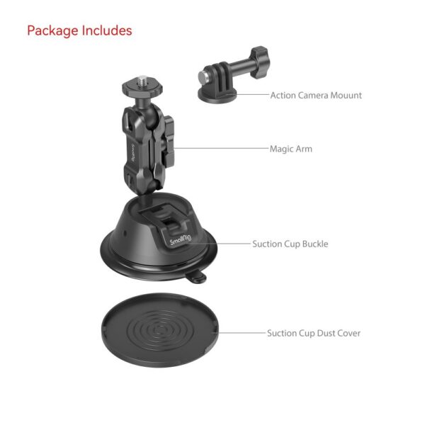 SmallRig 4193 Portable Suction Cup Mount Support for Action Cameras