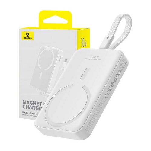 BASEUS Magnetic Mini Toitepank iP 10000mAh 20W White