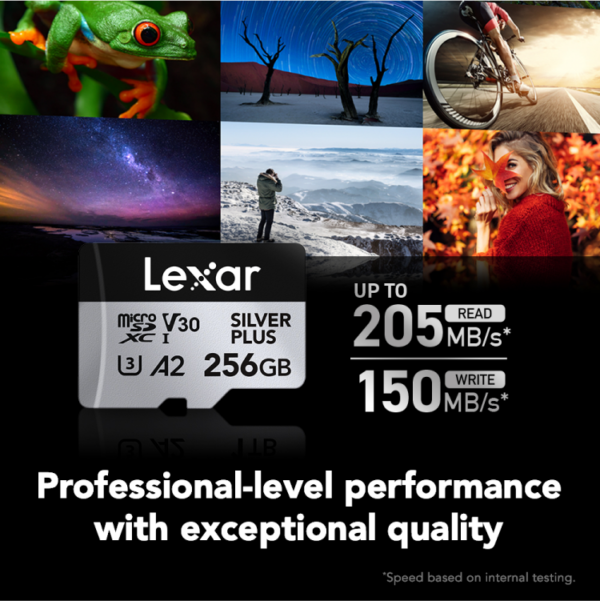 Lexar microSDXC Silver Plus 1066x UHS-I/U3/A2/4K R205/W150 (V30) 256GB