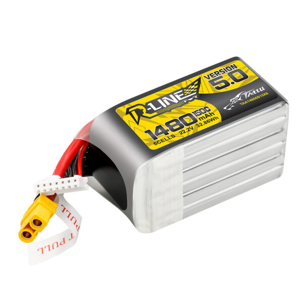 _2__23731 Tattu R-Line Version 5.0 1480mAh 22.2V 150C 6S Lipo Battery Pack with XT60 Plug