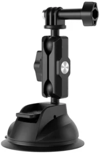 TELESIN Universal Suction Cup Holder with phone holder and action camera mounting