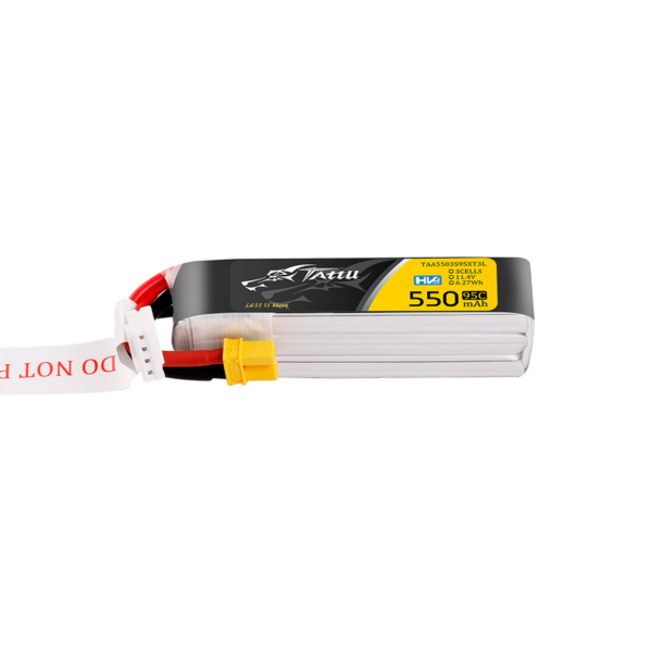 Tattu 3s 550mAh 95C 11.4V HV Lipo Battery with XT30 Plug Long- Pack