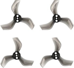 Gemfan 40mm 3-blade Whoop Propellers (1.5mm Shaft Hole) (4pcs)-Transparent Black