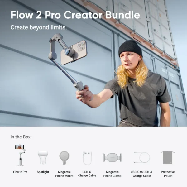 Insta360 Flow 2 Pro Creator Bundle (Stone Gray)