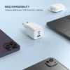 FIXED Mini Charger - 2x USB-C, 1x USB-A, GaN, 65W, white
