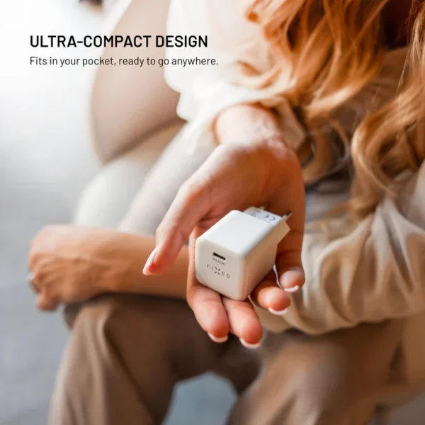 FIXED Mini USB-C GaN Charger 65W, white