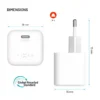 FIXED Mini USB-C GaN Charger 65W, white
