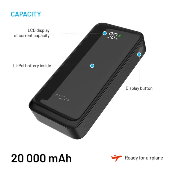 FIXED Powerbank Zen2 20, PD 20W, 20 000 mAh, black