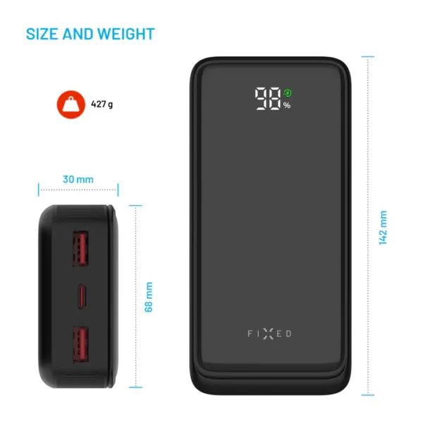 FIXED Powerbank Zen2 20, PD 20W, 20 000 mAh, black