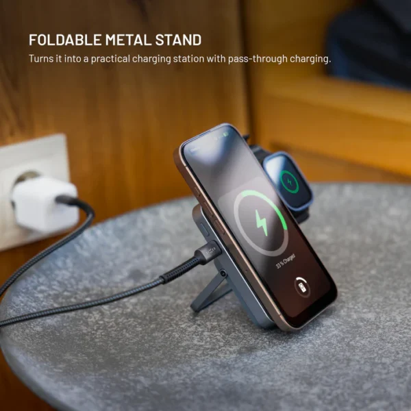 FIXED Powerbank MagZen 5 Stand, 5000 mAh, gray