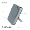FIXED Powerbank MagZen 5 Stand, 5000 mAh, gray
