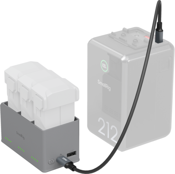 SmallRig 6502 100W Battery Charger for DJI Mini 5 / 4 / 3 Pro