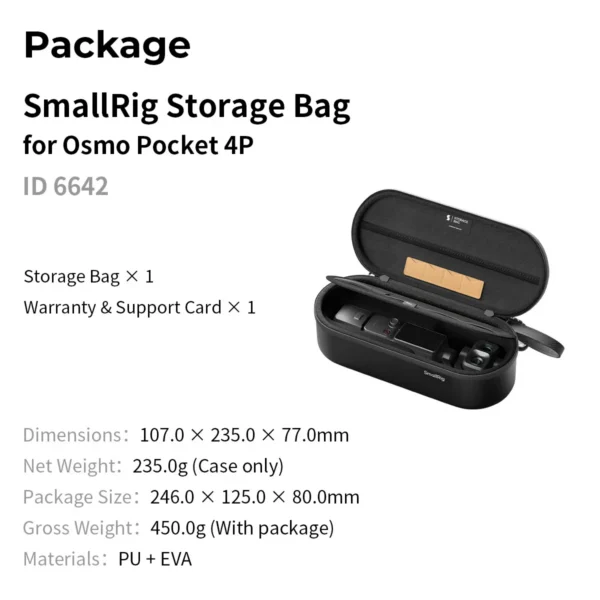 SmallRig 6642 Storage Bag (for DJI Osmo Pocket 4P / Insta360)