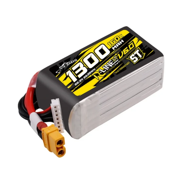 Tattu R-Line Version 6.0 1300mAh 22.2V 160C 6S Lipo Battery with XT60 Plug [ST]