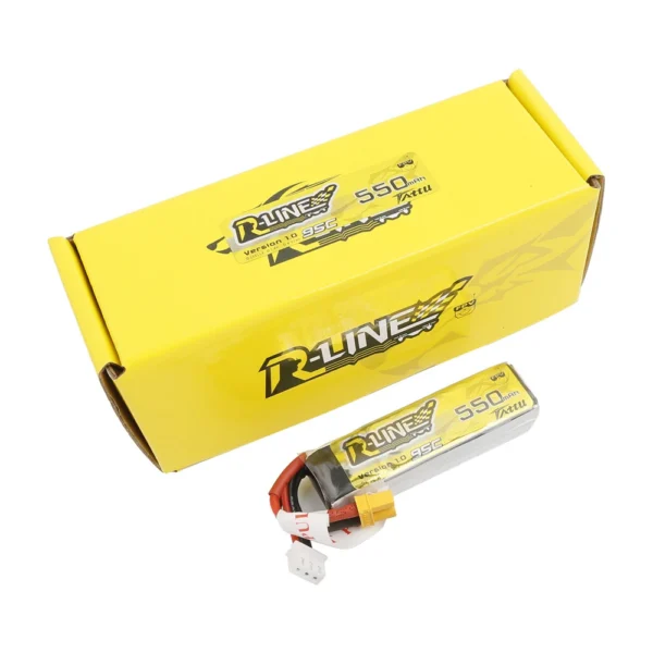 Tattu R-Line 550mAh 2S 7.4V 95C Lipo Battery with XT30