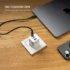 FIXCG100M-2C1A-WH_PH_003_EN FIXED Mini Charger, 2x USB-C, PD support, 100W, white