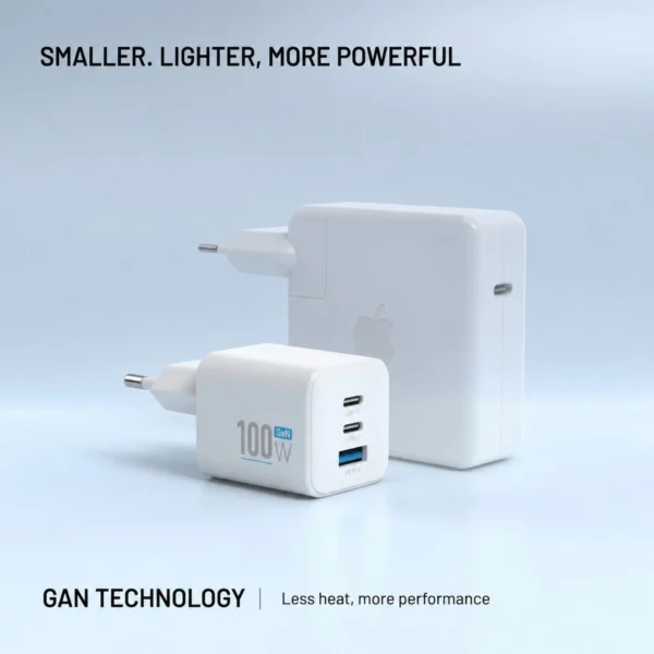 FIXCG100M-2C1A-WH_PH_004_EN FIXED Mini Charger, 2x USB-C, PD support, 100W, white