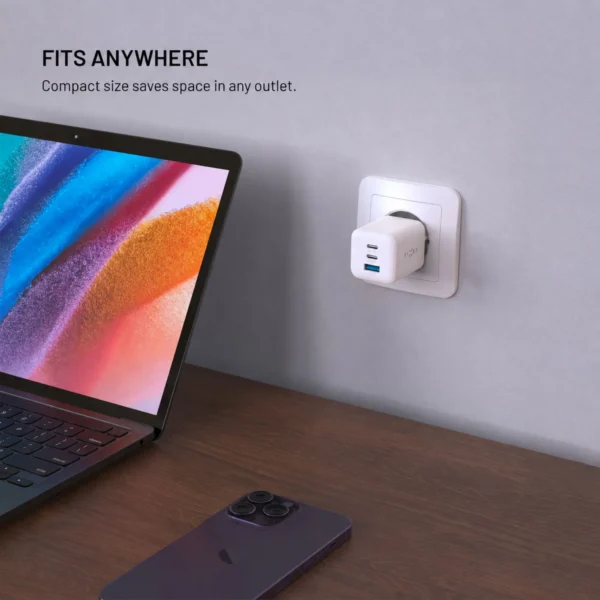 FIXCG100M-2C1A-WH_PH_007_EN FIXED Mini Charger, 2x USB-C, PD support, 100W, white